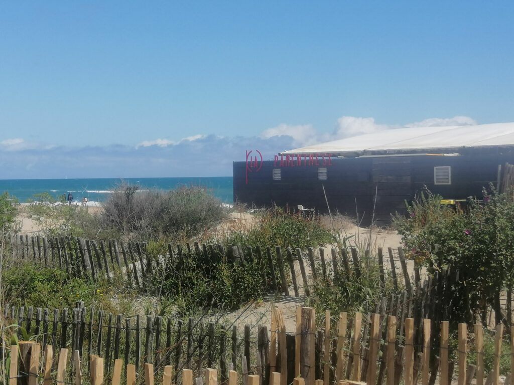 Restaurants de plage de Sète, paillotes de la plage